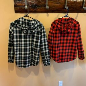 Flannels with hoods
